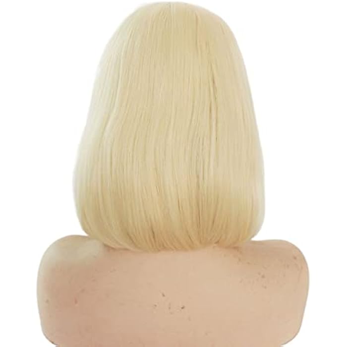 DILLARDS Kraxi Wigs Wigs Hair For Women Shoulder Length Bob Wigs For Women Blonde Lace Front Synthetic Wig Party Costume Hair Fashion For Daily (Color : Blonde, Size : Three Color Curly 10 Inch) - Image 2